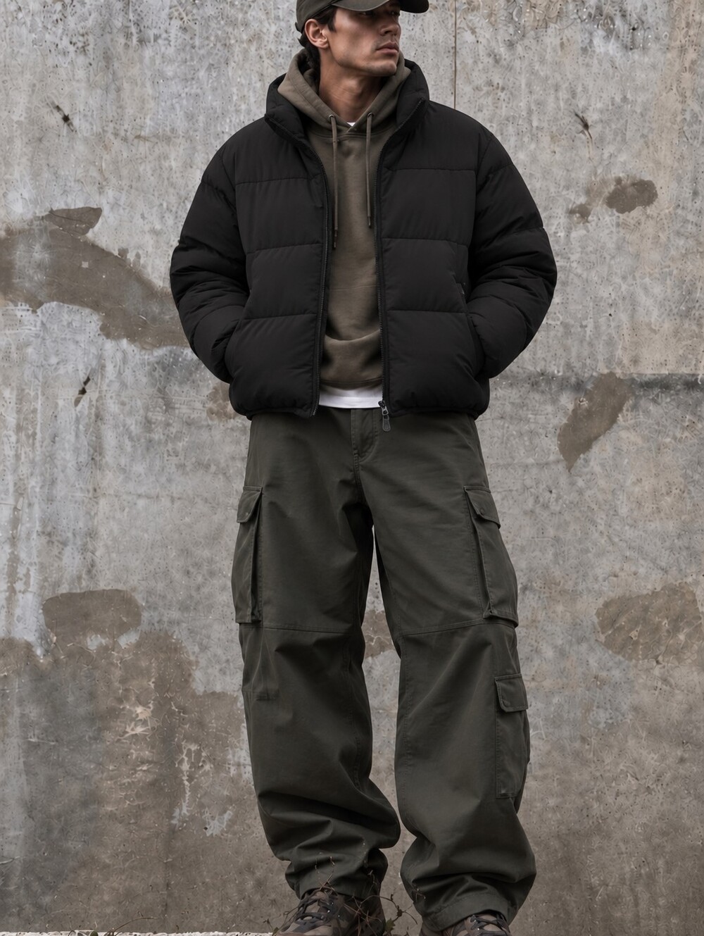 Ookpik Storm Puffer Jacket Size XL Black Fill Zip Canadian Brand